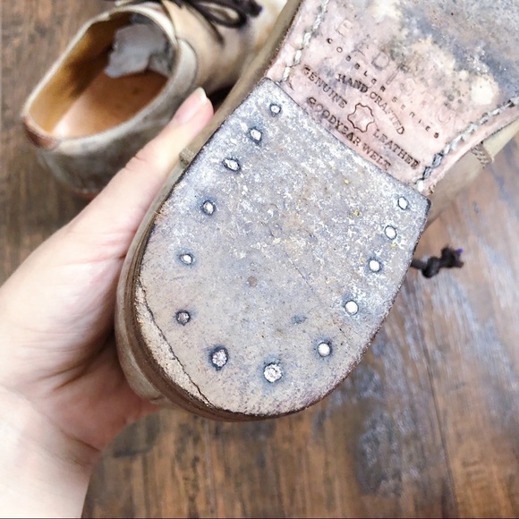 Bed Stu • Fury saddle oxfords tan taupe leather lace up shoes beige - Picture 12 of 14